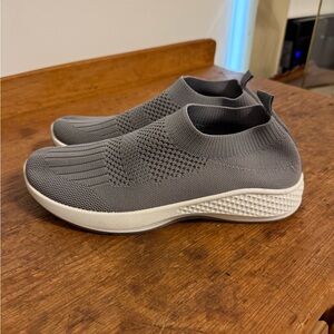 Women’s Grey Shoes Textile Upper Outsole with Textile Insert Size 8